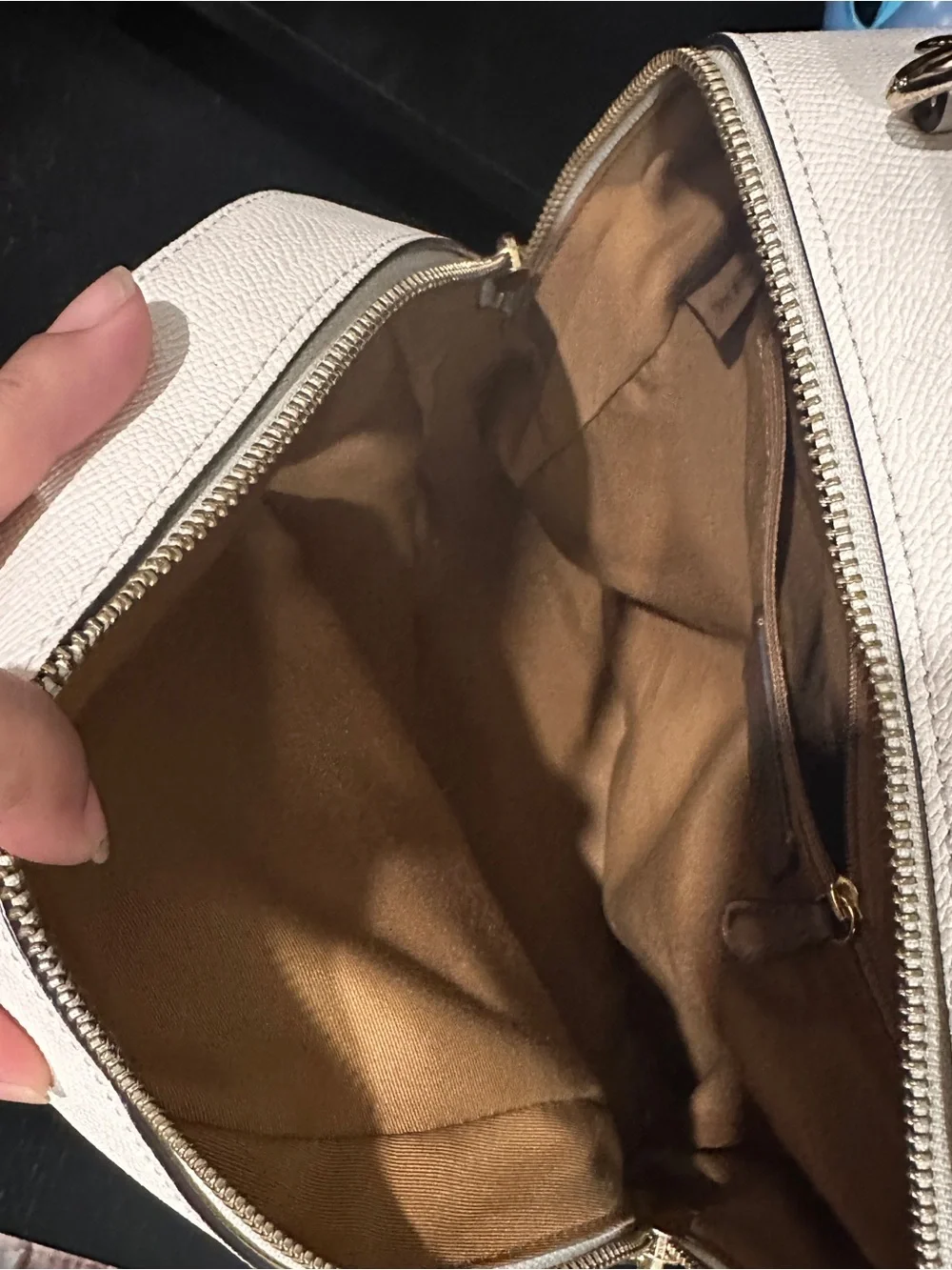 Coach Court Leather Backpack Chalk White Pebbled Leather – Authentic